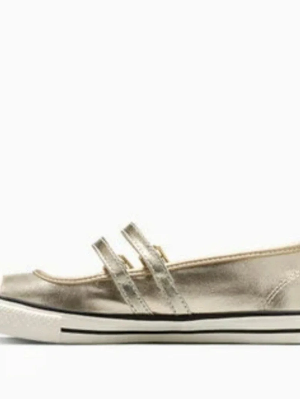 Converse  ALL STAR CHUCK TAYLOR Metallic Gold Mary Jane Sneakers - Picture 3 of 16